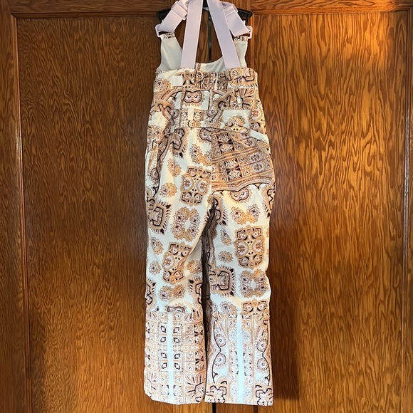 Free People Movement Alpine Glow Printed Snow Bib in Brushed Sail Paisley Size S - Picture 11 of 15